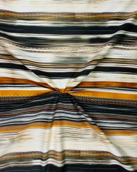 Jersey Rayures Moutarde - Tissushop